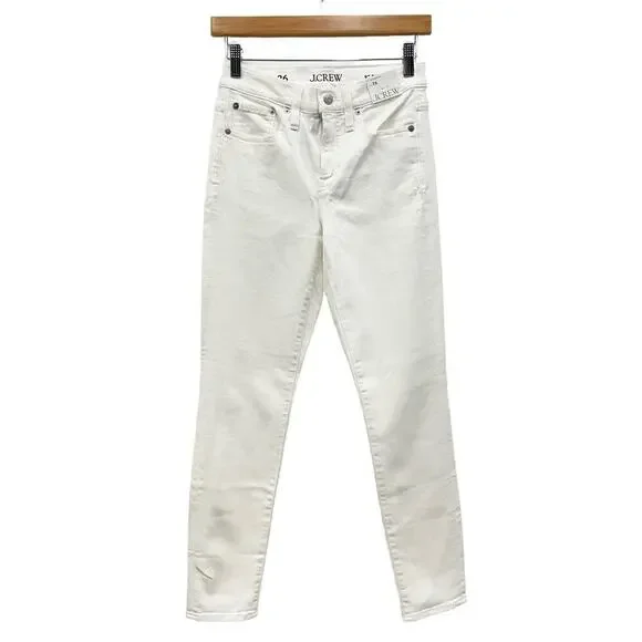 J.Crew 9" toothpick jean in white wash BQ310 size 26 NWT - Picture 4 of 8